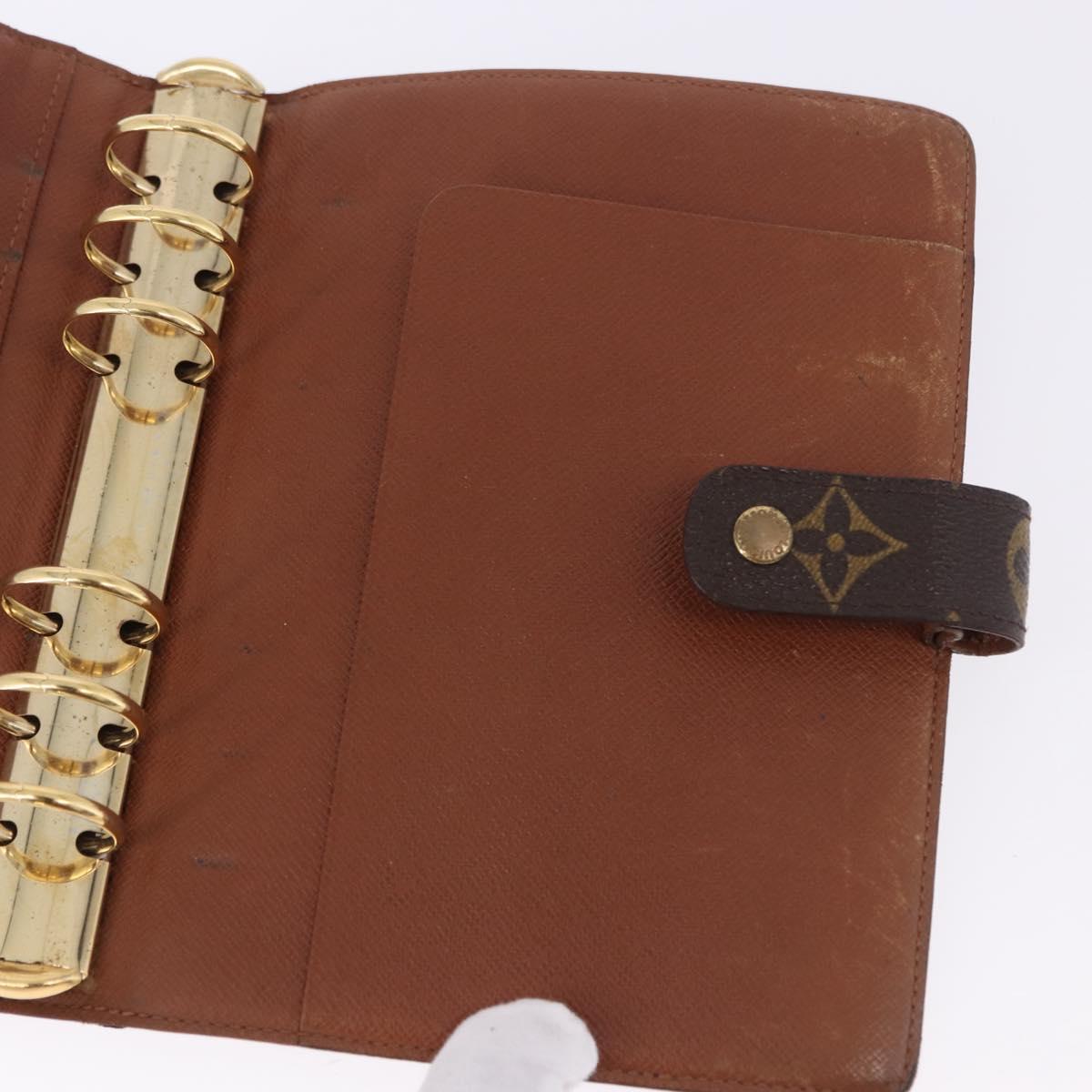 LOUIS VUITTON Monogram Agenda MM Day Planner Cover R20105 LV Auth 167545