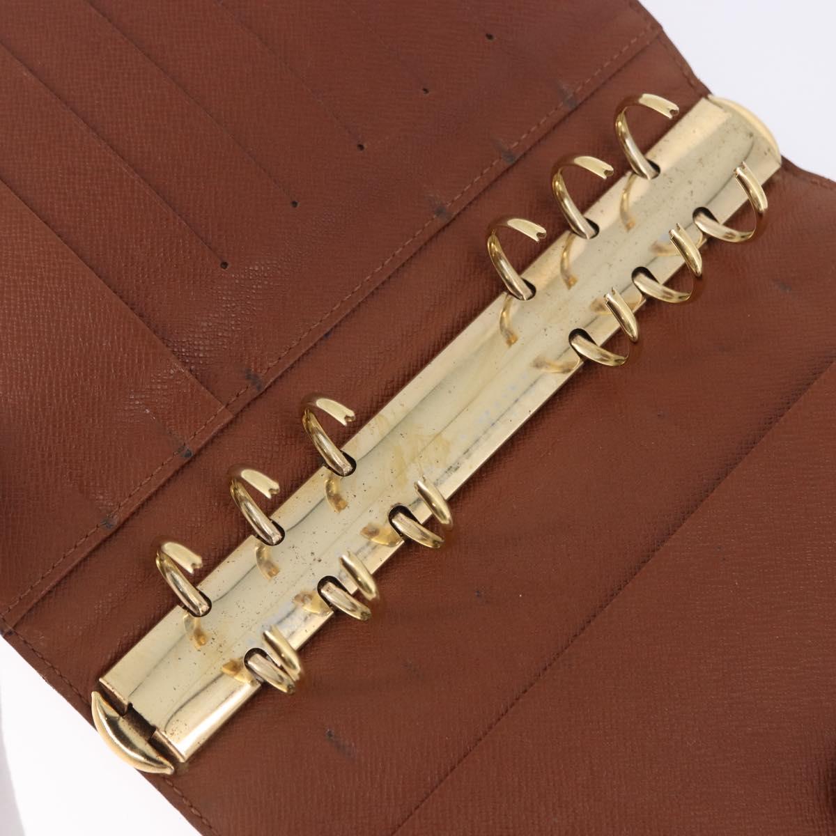 LOUIS VUITTON Monogram Agenda MM Day Planner Cover R20105 LV Auth 167545