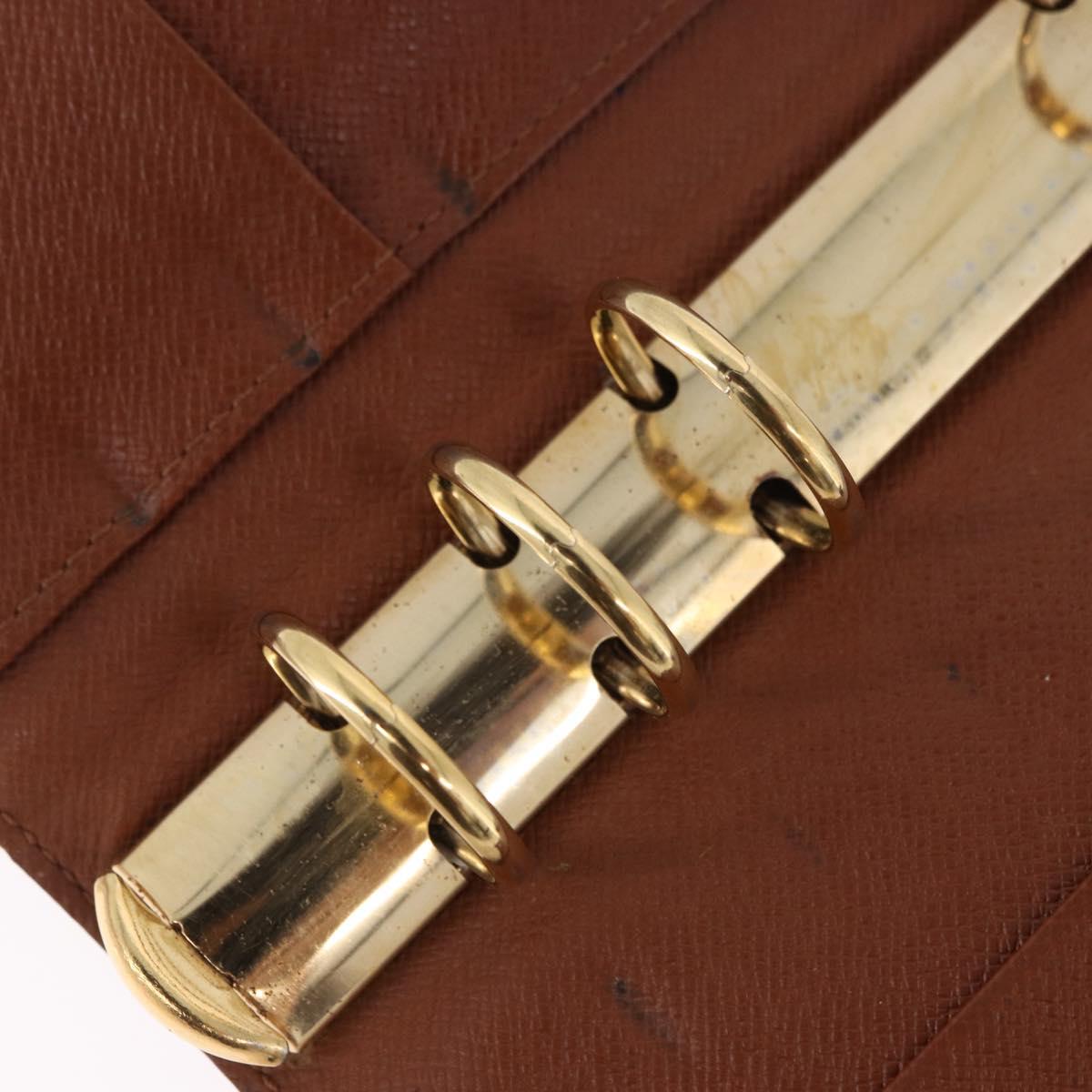 LOUIS VUITTON Monogram Agenda MM Day Planner Cover R20105 LV Auth 167545