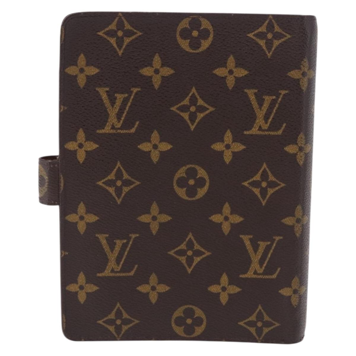 LOUIS VUITTON Monogram Agenda MM Day Planner Cover R20105 LV Auth 167545