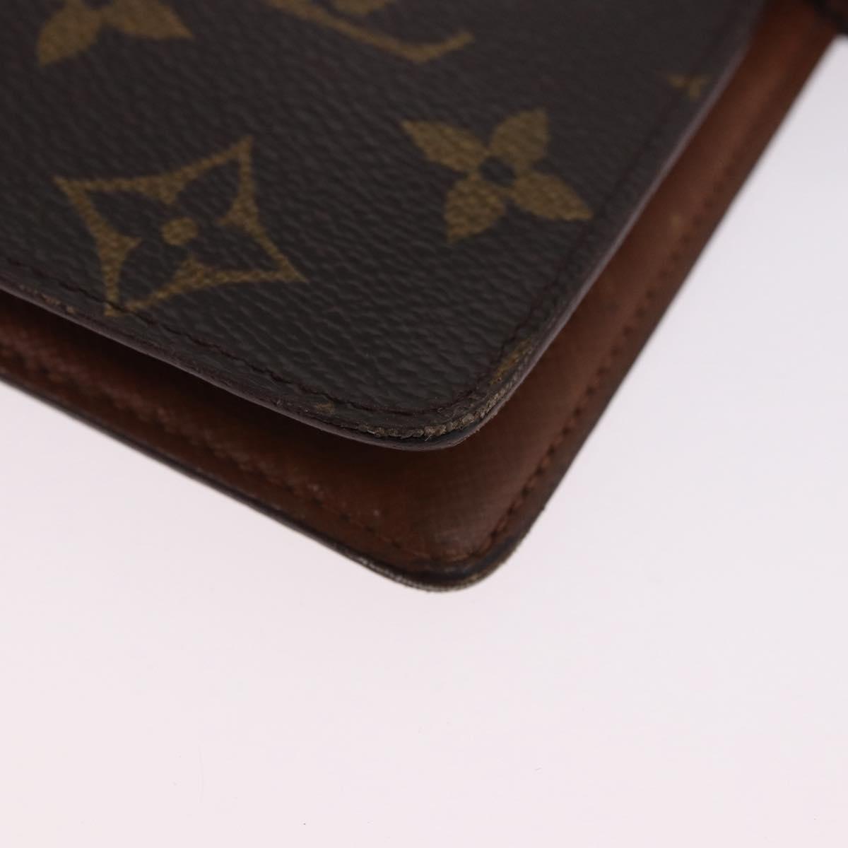 LOUIS VUITTON Monogram Agenda MM Day Planner Cover R20105 LV Auth 167545
