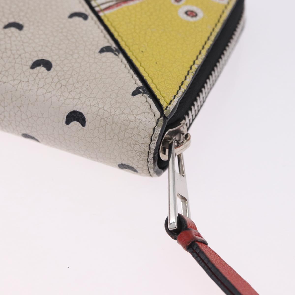 LOEWE Long Wallet Leather Multicolor Silver 261812 Auth 167546A