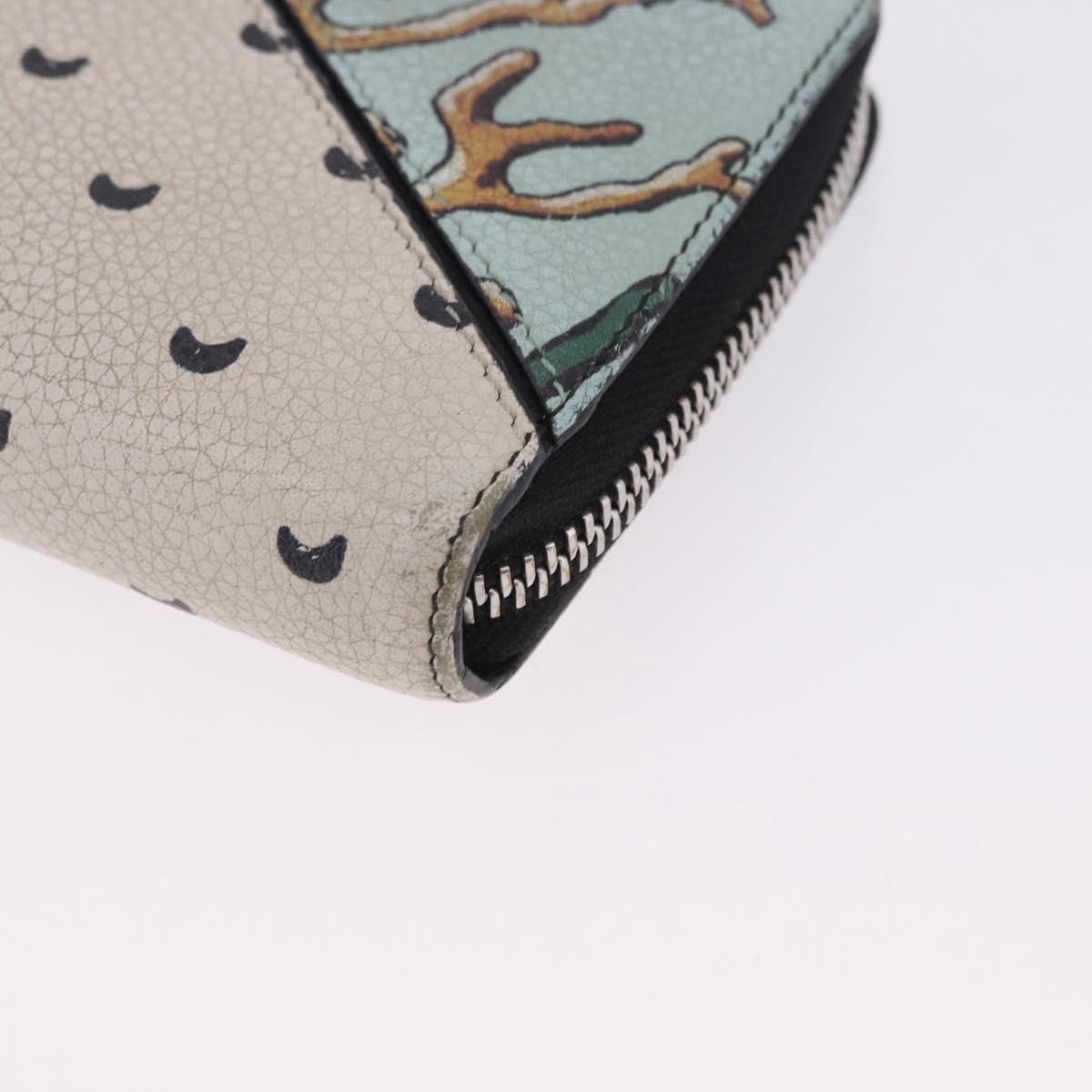 LOEWE Long Wallet Leather Multicolor Silver 261812 Auth 167546A