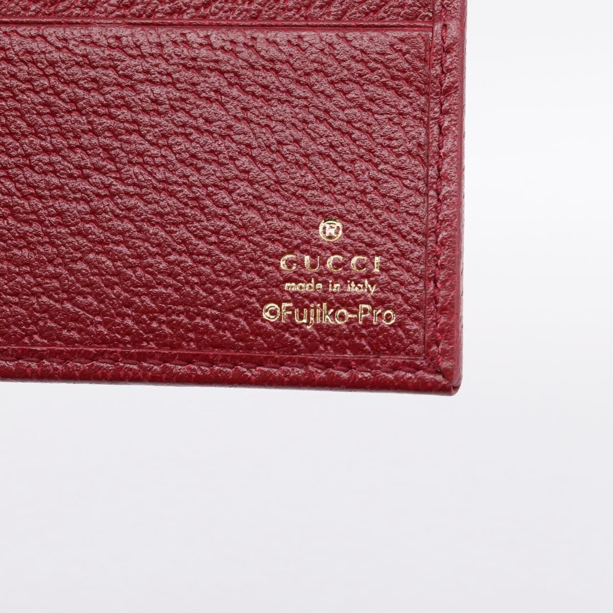 GUCCI x Doraemon Cow Doraemon Wallet Micro GG PVC Beige 654498 Auth 167547SAM