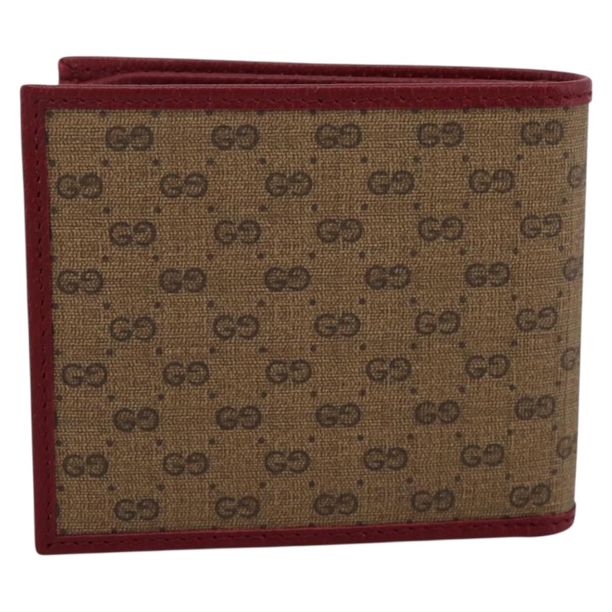GUCCI x Doraemon Cow Doraemon Wallet Micro GG PVC Beige 654498 Auth 167547SAM