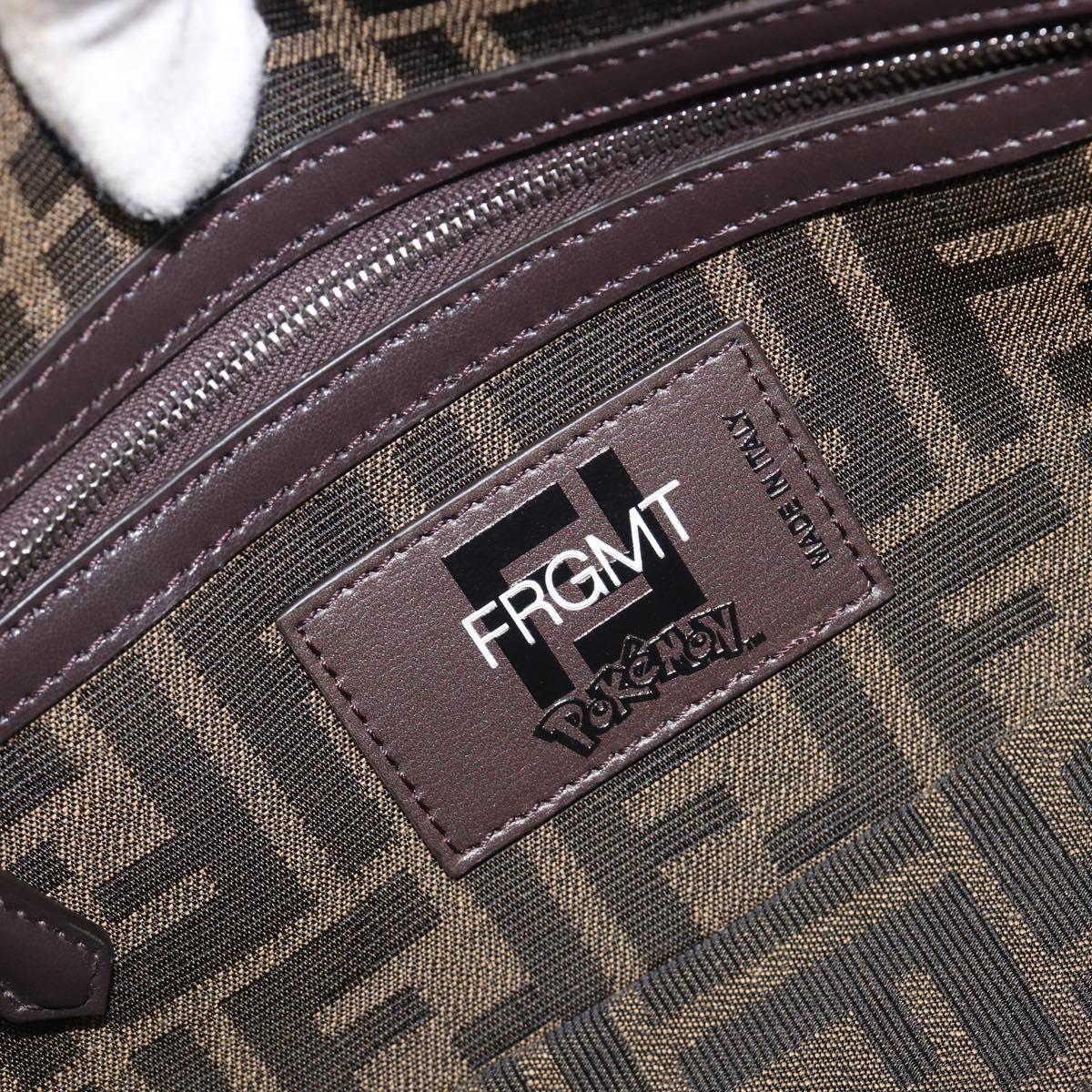 FENDI x FRGMT x POKEMON Mamma Baguette Kairyu Zucca Brown 8BR600 Auth 167552SM