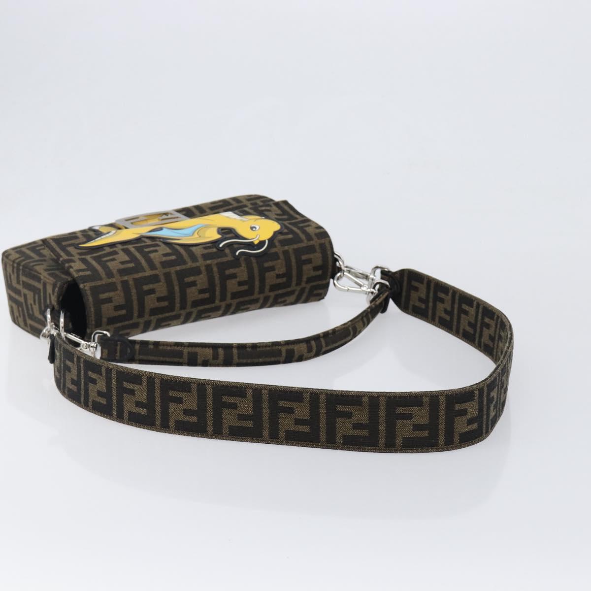 FENDI x FRGMT x POKEMON Mamma Baguette Kairyu Zucca Brown 8BR600 Auth 167552SM
