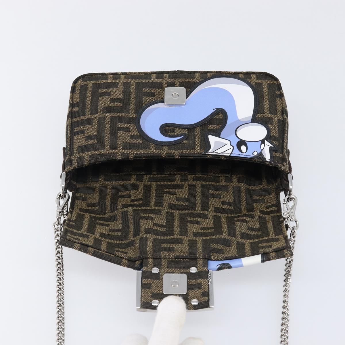 FENDI x FRGMT x POKEMON Mamma Baguette Dratini Zucca Brown 8BS017 Auth 167553SM