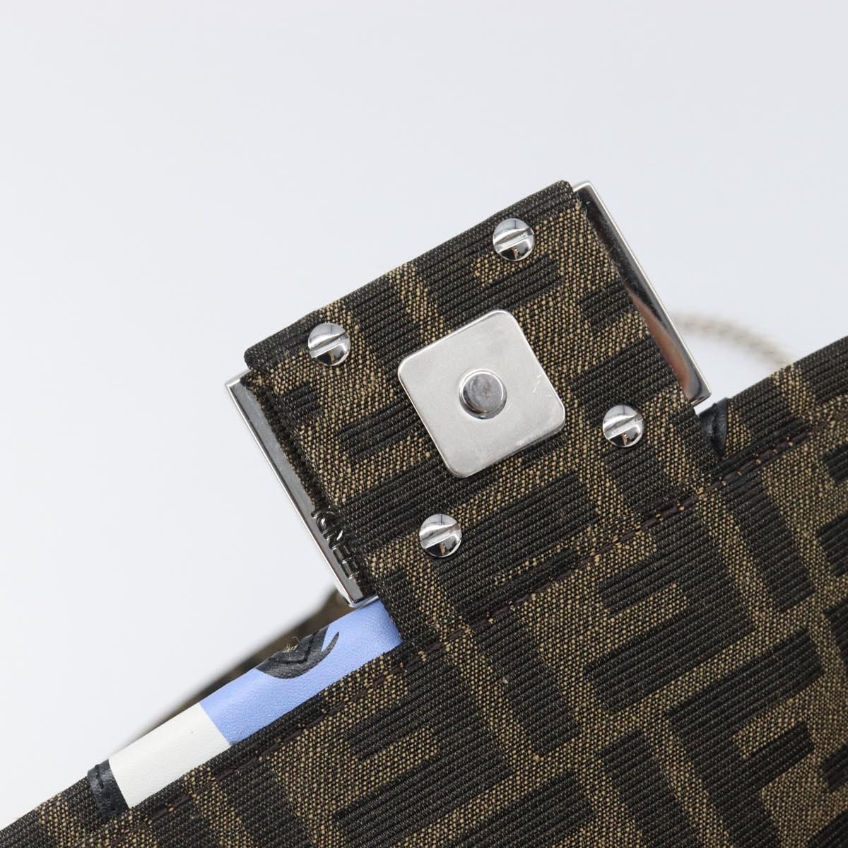 FENDI x FRGMT x POKEMON Mamma Baguette Dratini Zucca Brown 8BS017 Auth 167553SM
