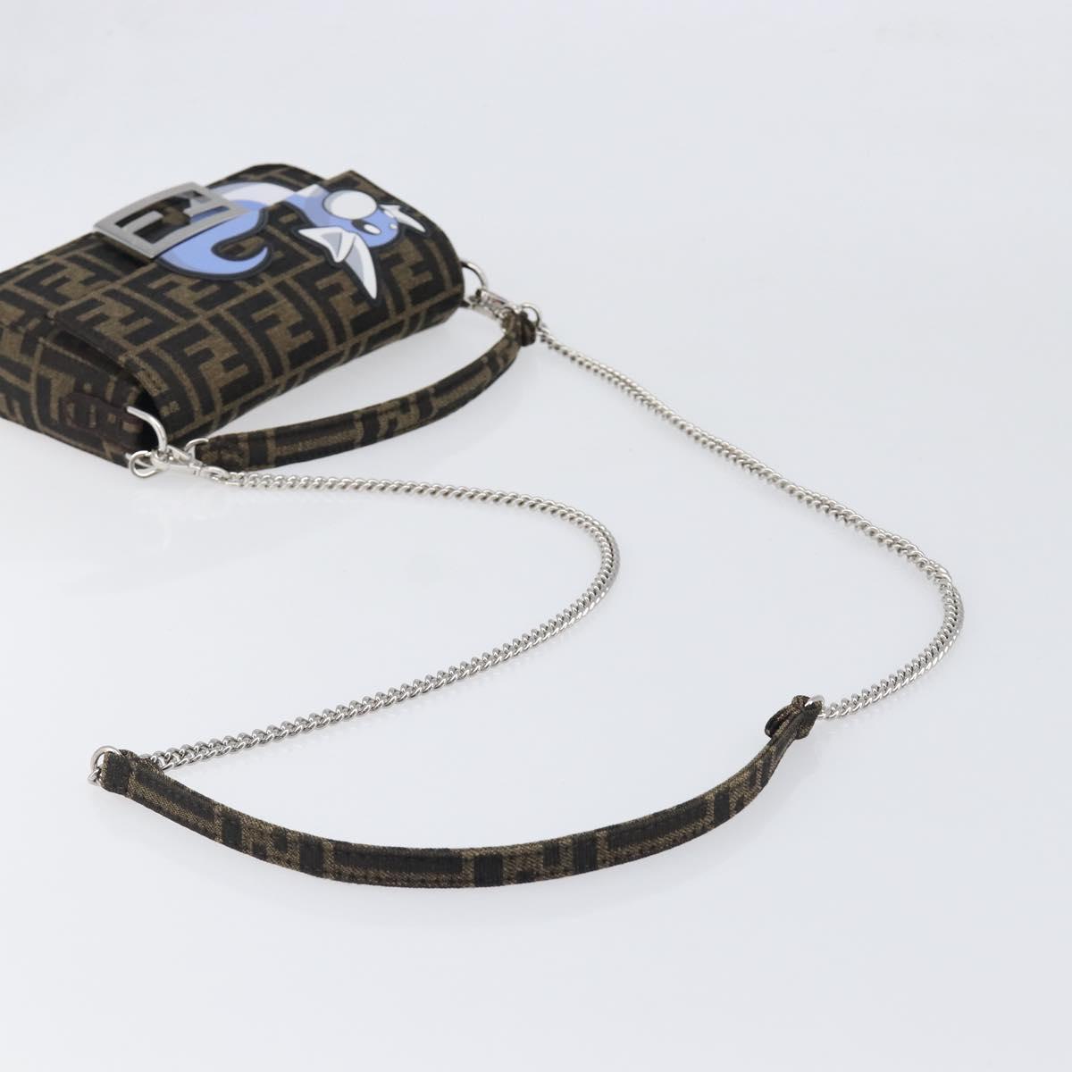 FENDI x FRGMT x POKEMON Mamma Baguette Dratini Zucca Brown 8BS017 Auth 167553SM