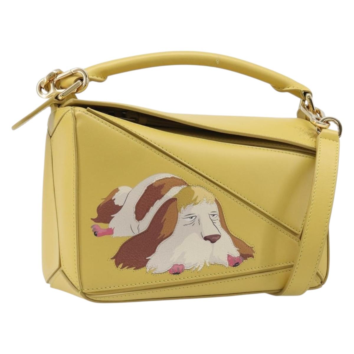 LOEWE x Studio Ghibli Howl's Moving Castle Hin Puzzle Bag Yellow Auth 167554SM
