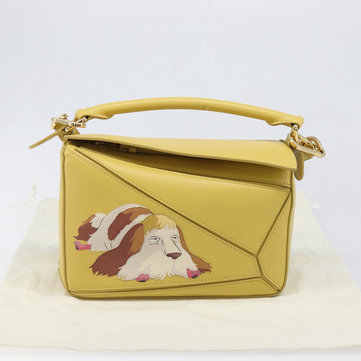 LOEWE x Studio Ghibli Howl's Moving Castle Hin Puzzle Bag Yellow Auth 167554SM