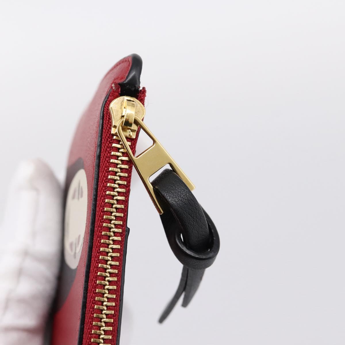 LOEWE x Studio Ghibli Spirited Away No-Face Card Case Leather Red Auth 167558M