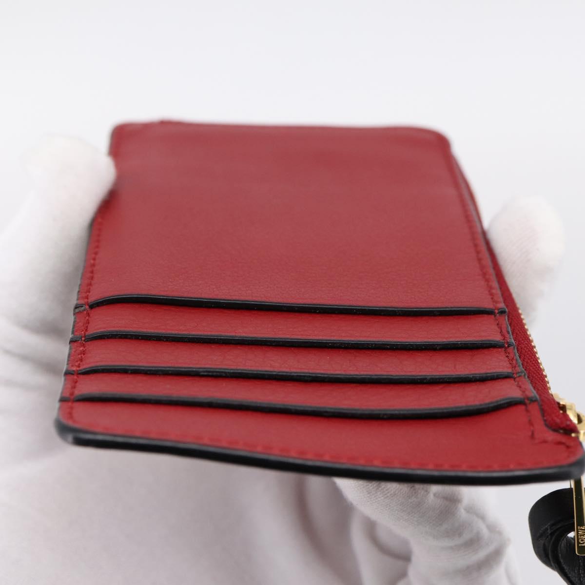 LOEWE x Studio Ghibli Spirited Away No-Face Card Case Leather Red Auth 167558M