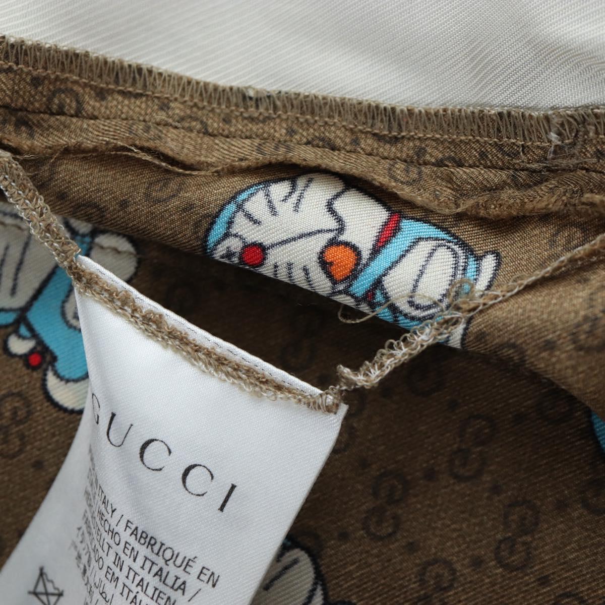 GUCCI x Doraemon Short Pants Silk ""44"" Brown Blue Auth 167559SAM