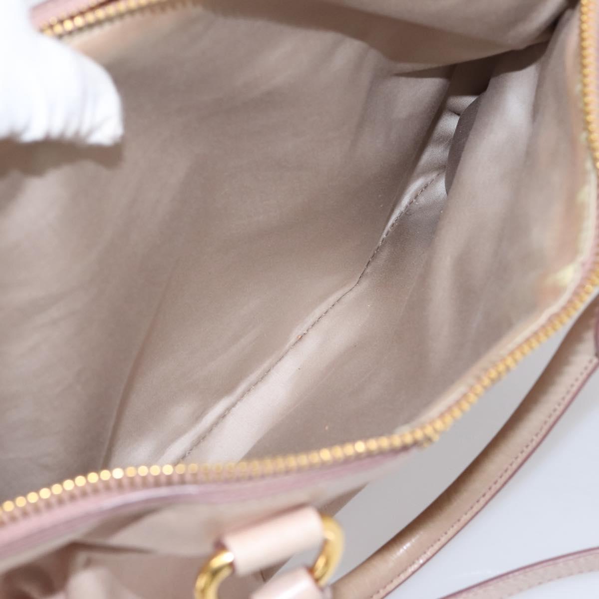 Miu Miu Hand Bag Leather 2way Pink Gold Tone Auth 167571A