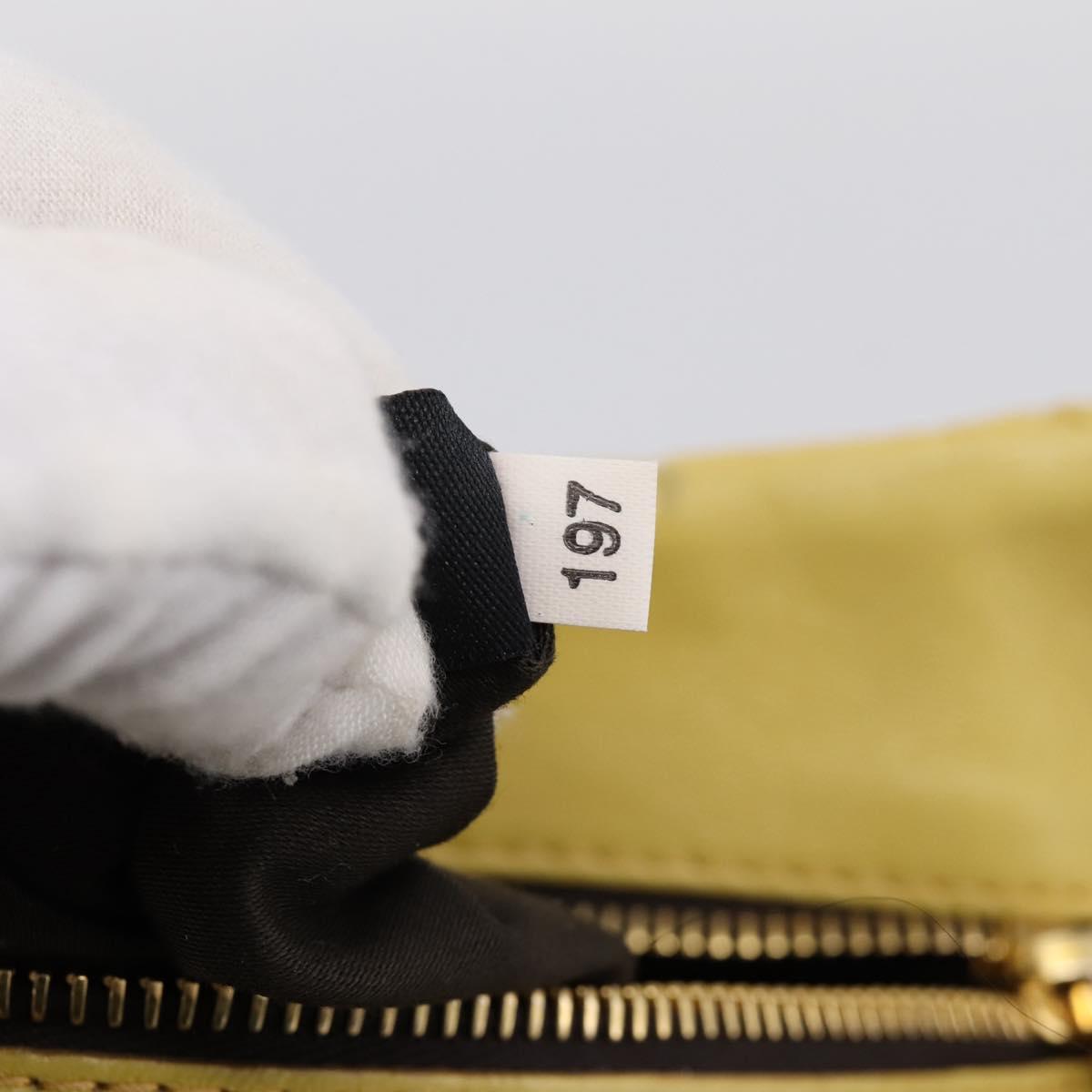 Miu Miu Matelasse Hand Bag Leather 2way Yellow Gold Tone Auth 167575V