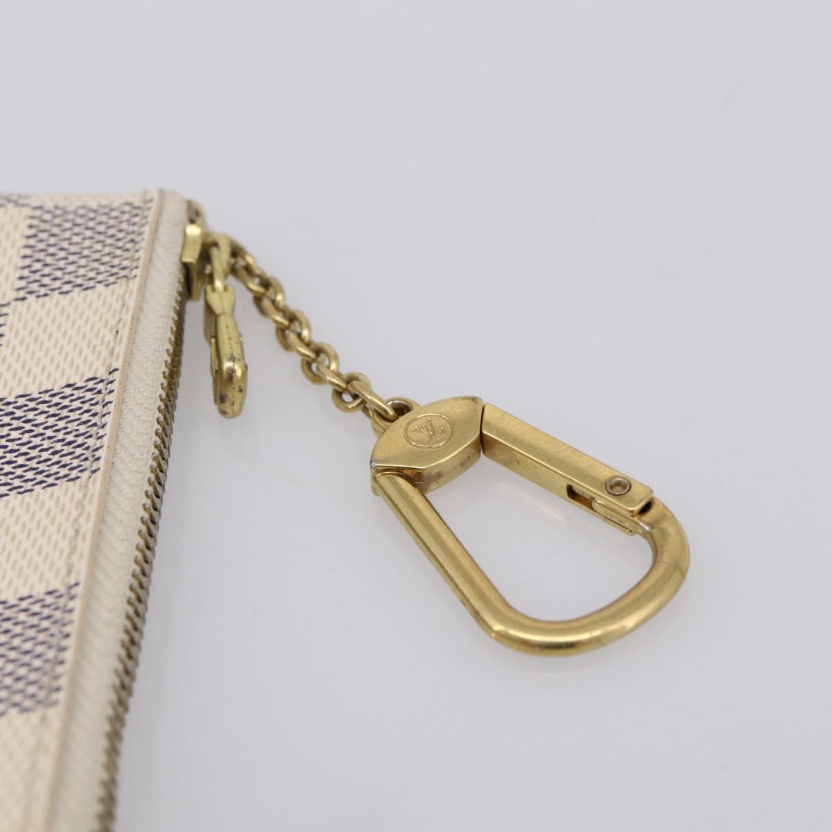 LOUIS VUITTON Damier Azur Pochette Cles Coin Purse N62659 LV Auth 167583