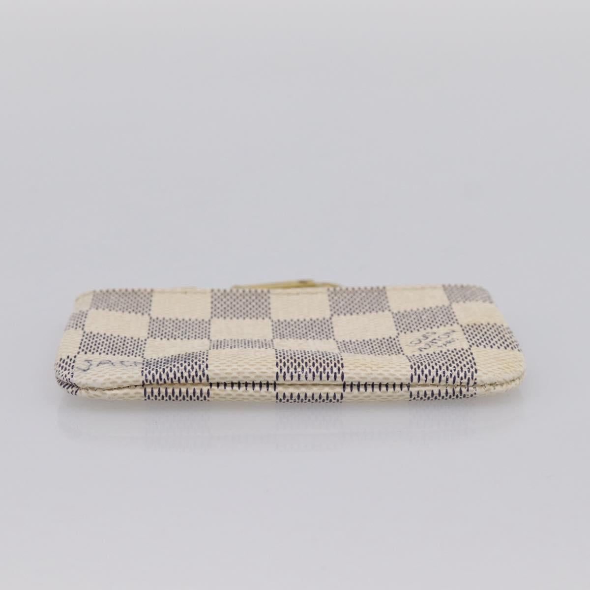 LOUIS VUITTON Damier Azur Pochette Cles Coin Purse N62659 LV Auth 167583
