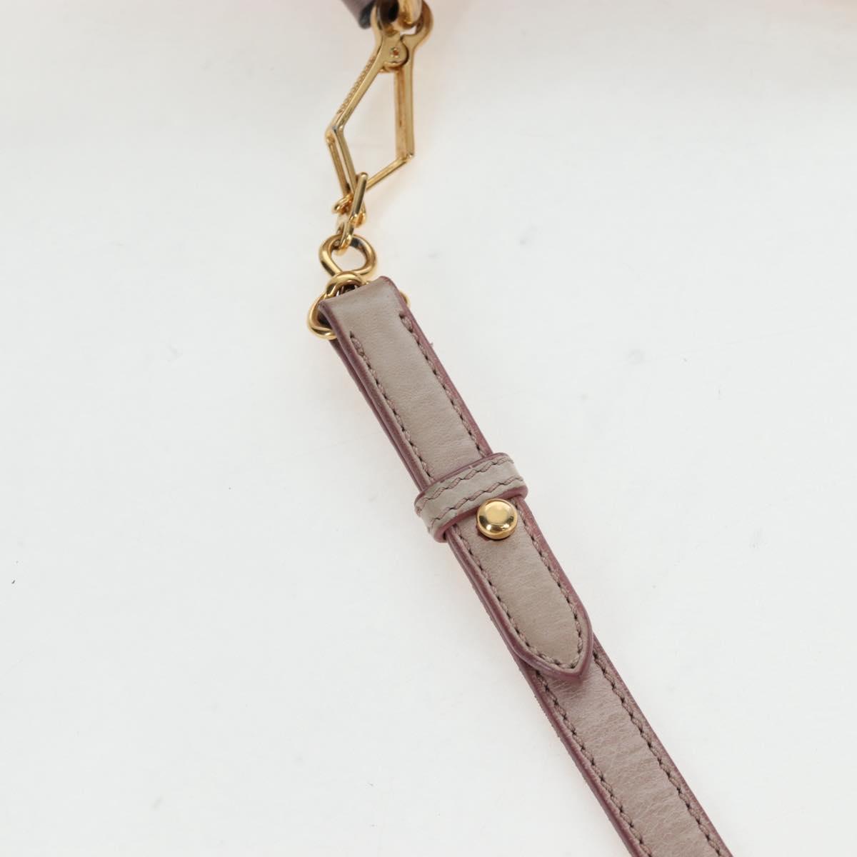 Miu Miu Hand Bag Leather 2way Pink Gold Tone Auth 167584A
