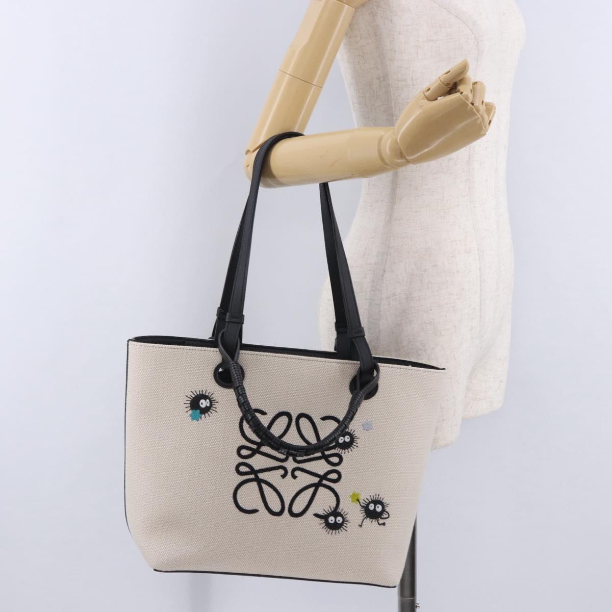 LOEWE x Ghibli Spirited Away Soot Sprites Anagram Tote Small Auth 167586SM