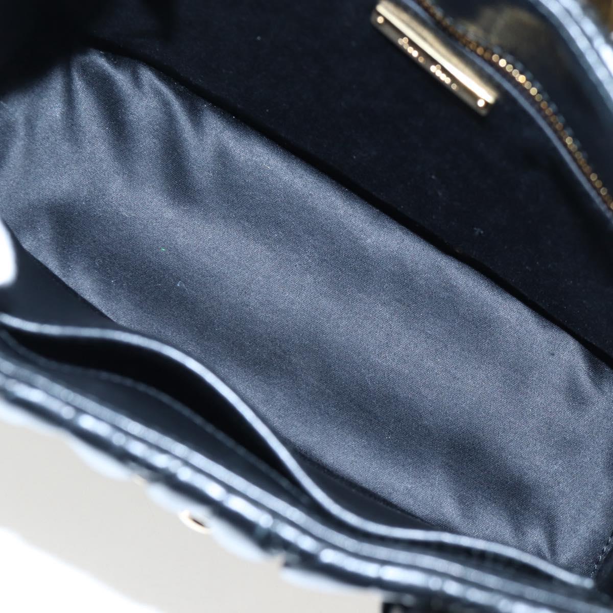 Miu Miu Matelasse Hand Bag Leather 2way Black Gold Tone Auth 167593SAM
