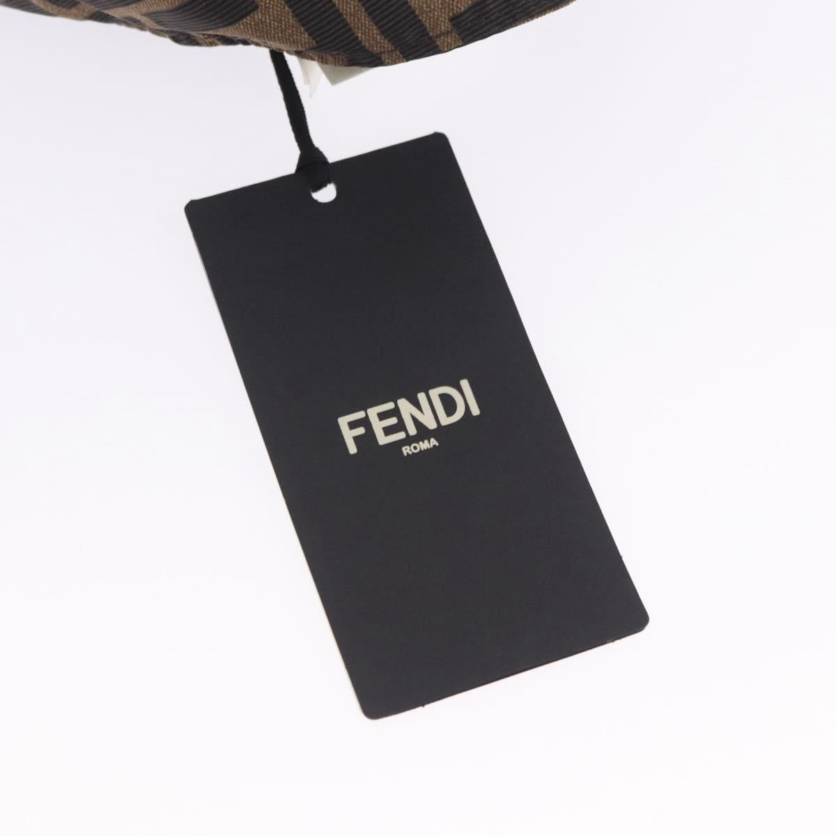 FENDI x FRGMT x POKEMON Bucket Hat Zucca Nylon Brown Blue Auth 167597SM