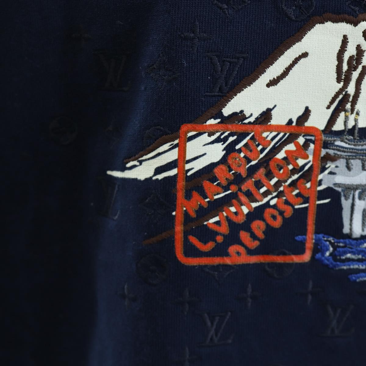 LOUIS VUITTON x NIGO Pharrell Williams T-shirt Navy HTY78WY75 Auth 167608SM
