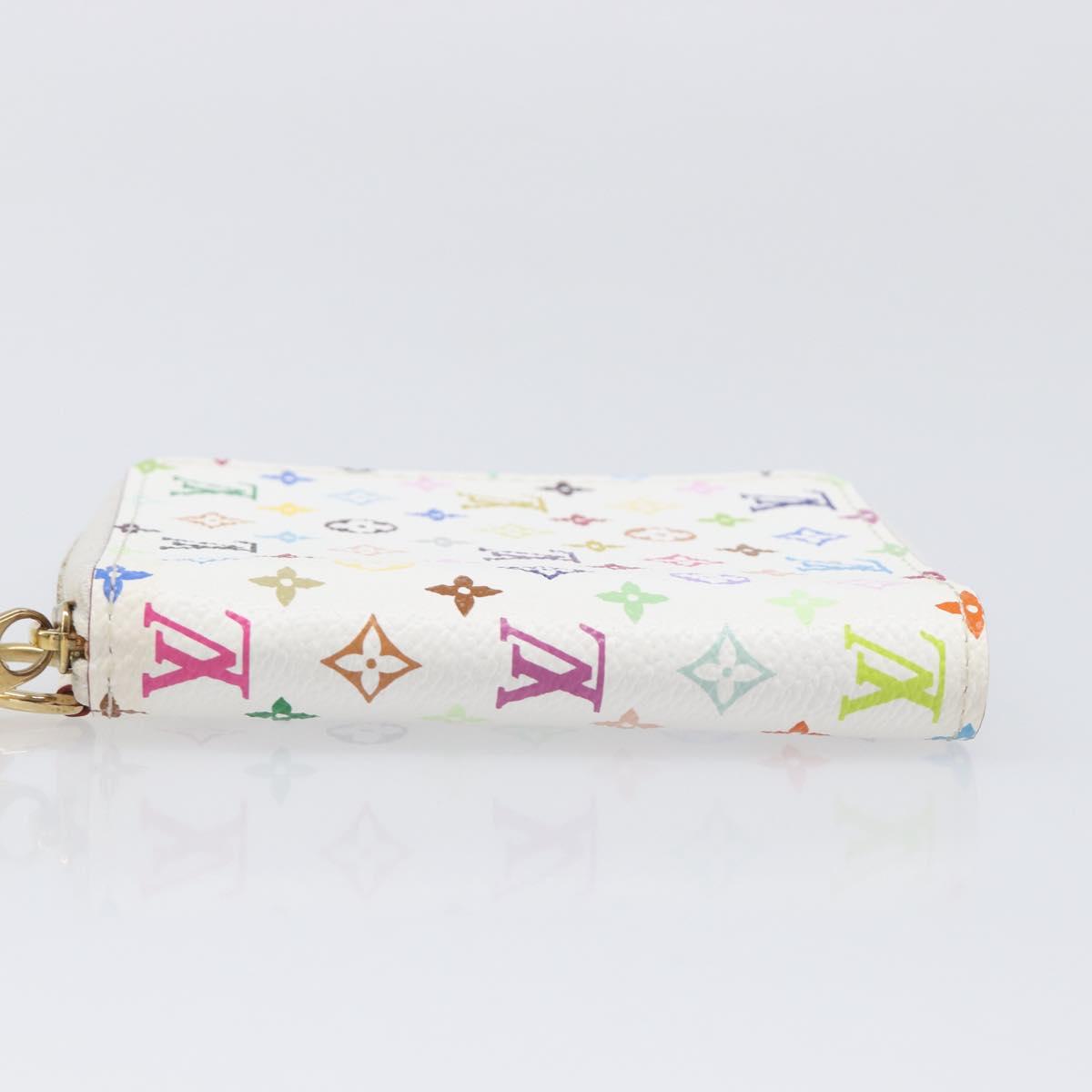 LOUIS VUITTON Monogram Multicolor Agenda Mini Zipper White R21046 Auth 167616V