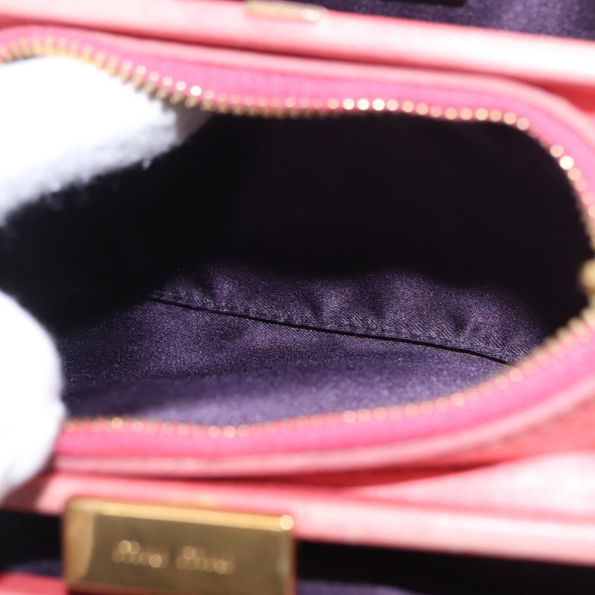 Miu Miu Matelasse Shoulder Bag Leather Pink Gold Auth 167645A