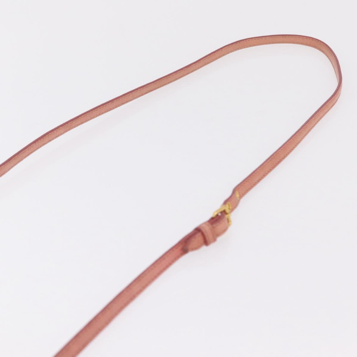 Miu Miu Matelasse Shoulder Bag Leather Pink Gold Auth 167645A