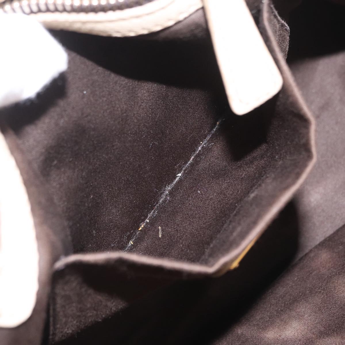 Miu Miu Matelasse Hand Bag Leather 2way Beige Gold Auth 167655A