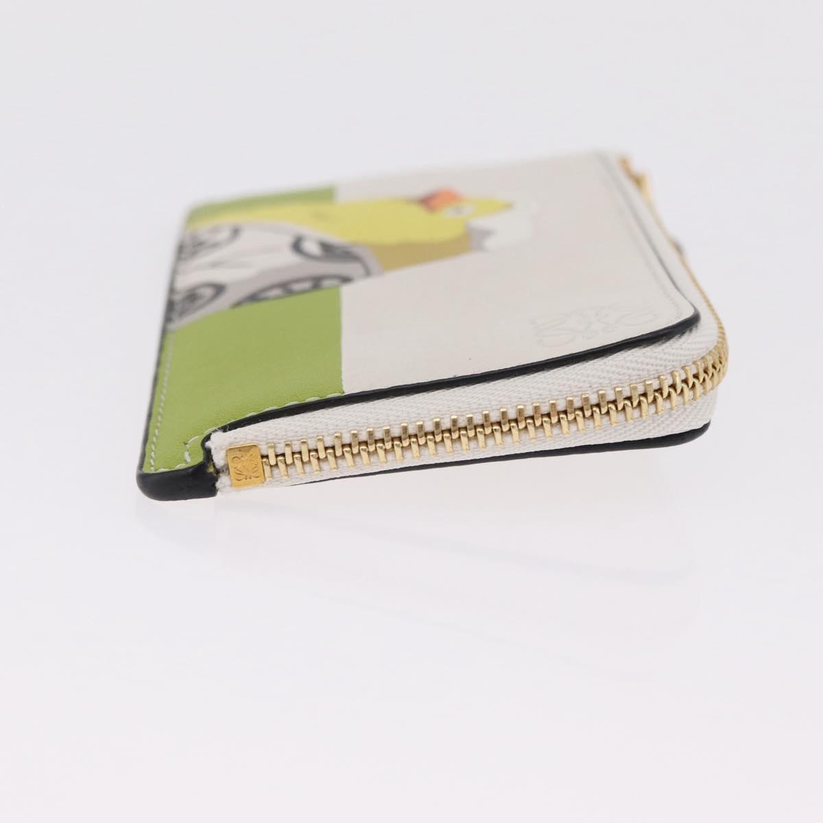 LOEWE x Studio Ghibli Mr. Otori Card Case Leather Beige Gold Auth 167674SM