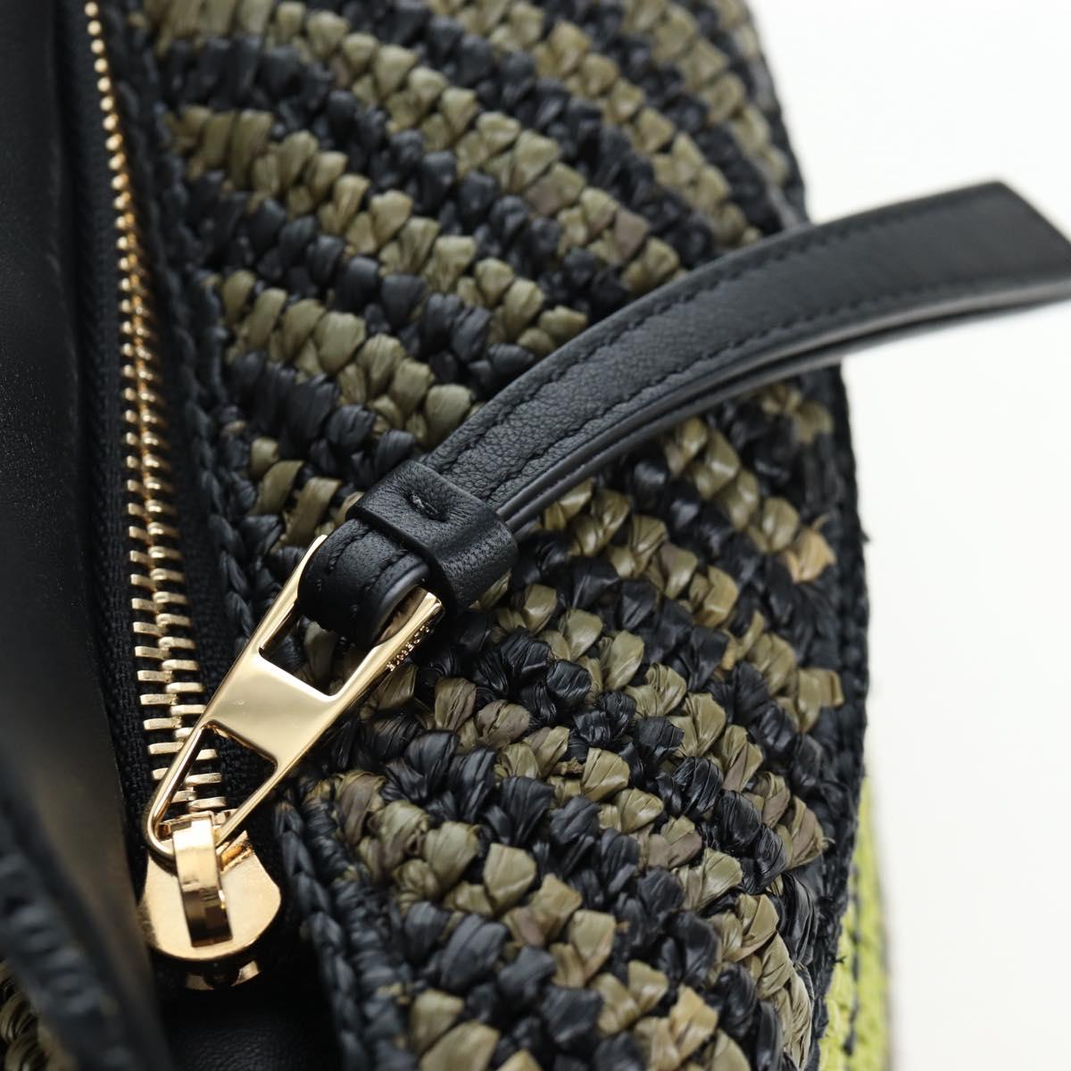 LOEWE Puzzle Bag Small Hand Bag Leather Green Gold Tone Auth 167700SM