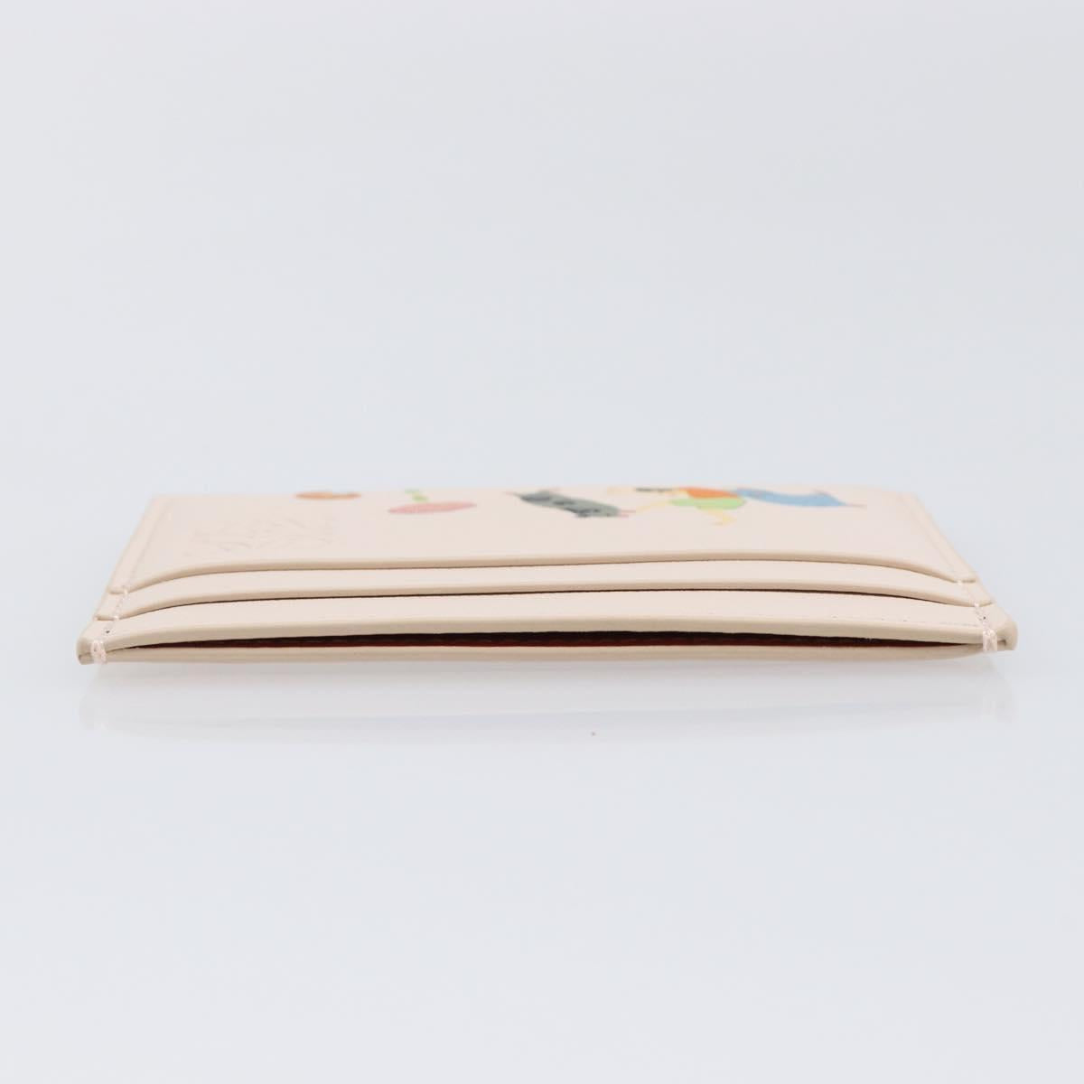 LOEWE Card Case Leather Pink Auth 167702M