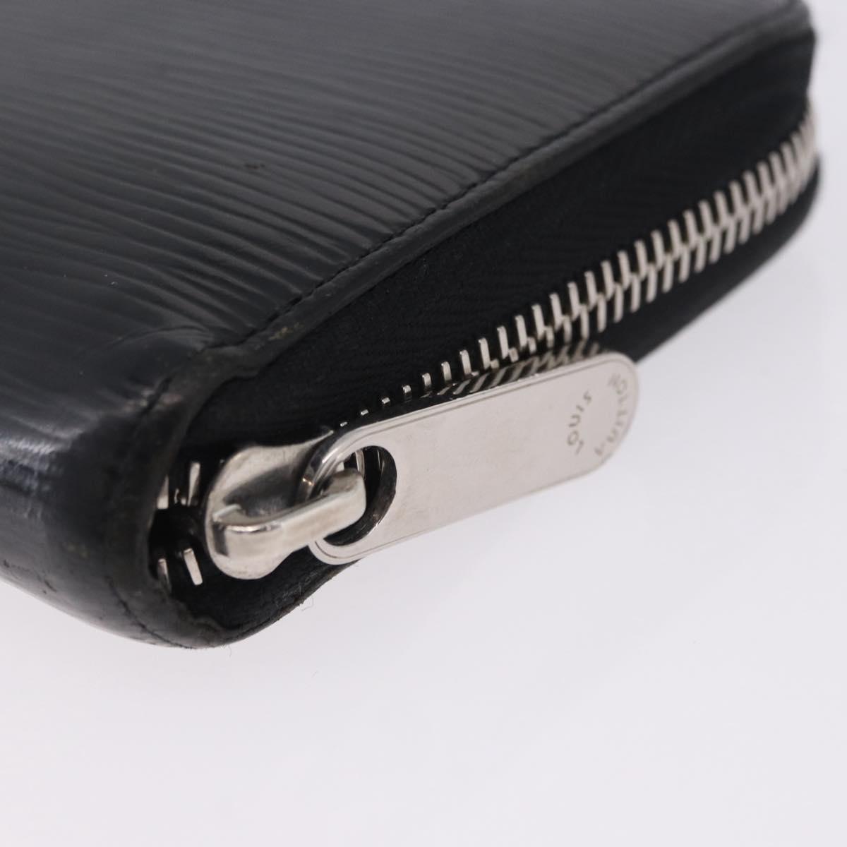 LOUIS VUITTON Epi Zippy Wallet Long Wallet Black M64838 LV Auth 167705