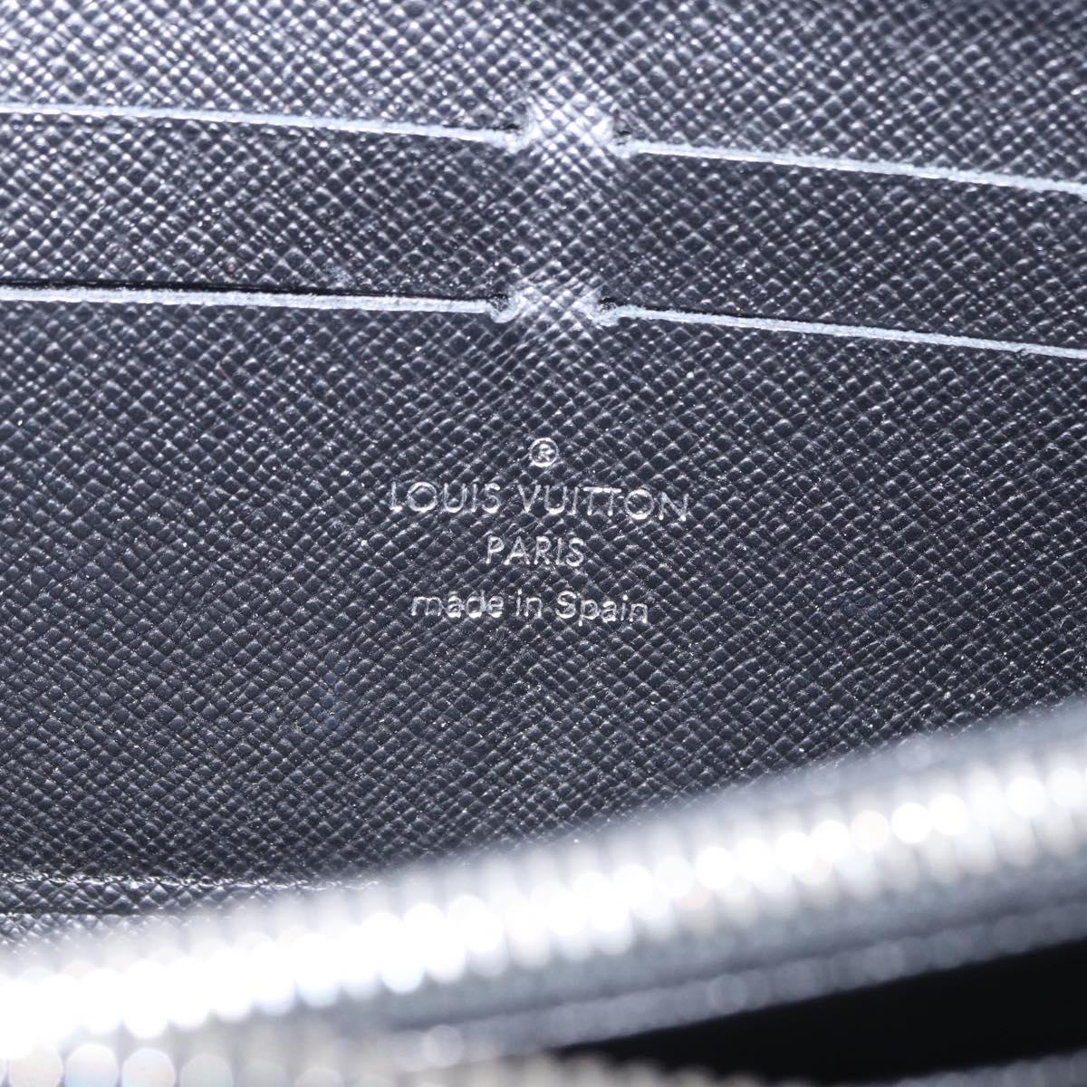 LOUIS VUITTON Epi Zippy Wallet Long Wallet Black M64838 LV Auth 167705