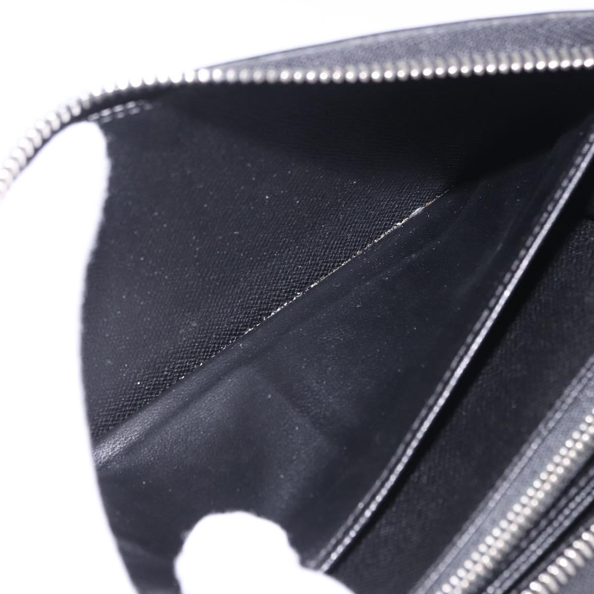 LOUIS VUITTON Epi Zippy Wallet Long Wallet Black M64838 LV Auth 167705