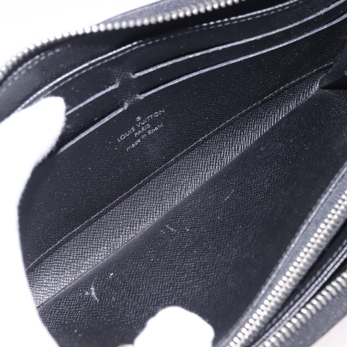 LOUIS VUITTON Epi Zippy Wallet Long Wallet Black M64838 LV Auth 167705