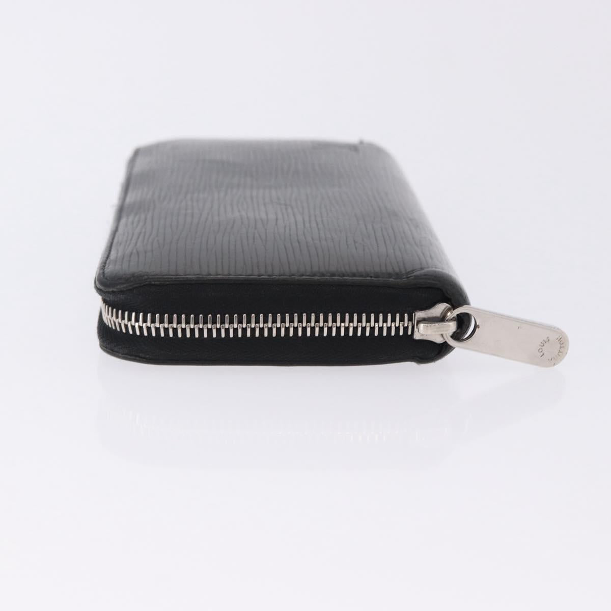LOUIS VUITTON Epi Zippy Wallet Long Wallet Black M64838 LV Auth 167705