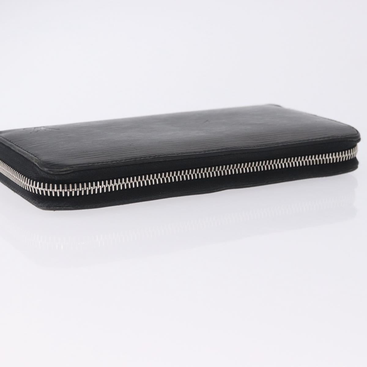 LOUIS VUITTON Epi Zippy Wallet Long Wallet Black M64838 LV Auth 167705