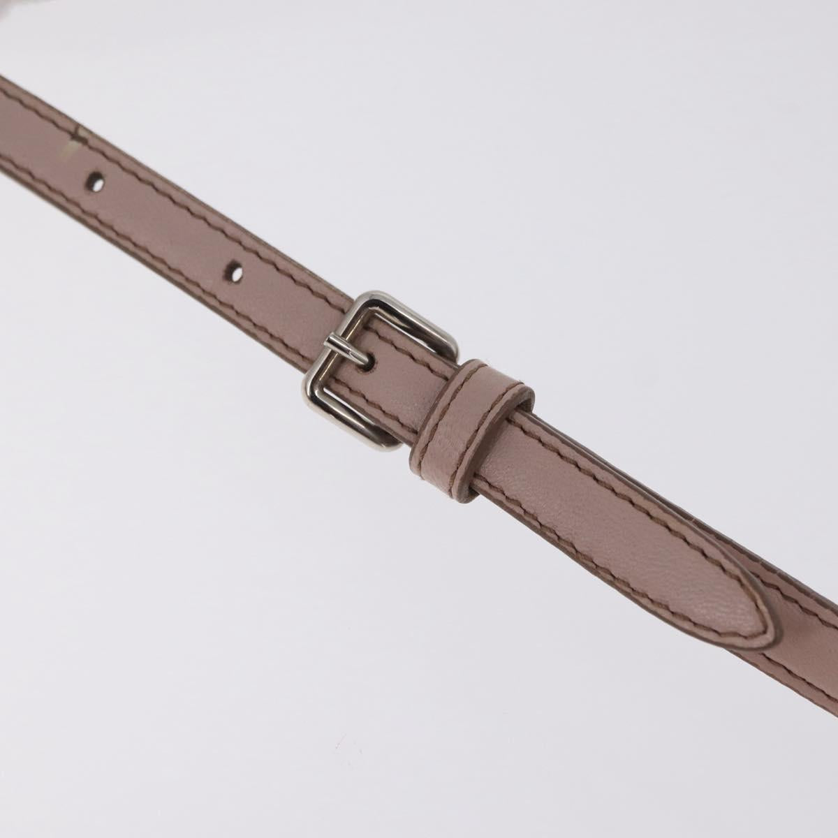 Miu Miu Hand Bag Mouton 2way Pink Gold Auth 167728M