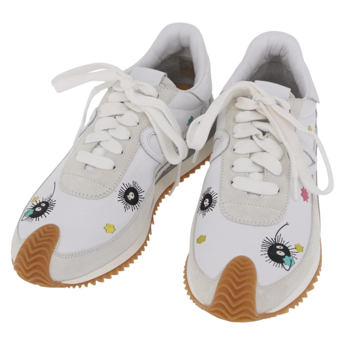 LOEWE × Studio Ghibli Suswatari Sneakers Leather White Auth 167752SM