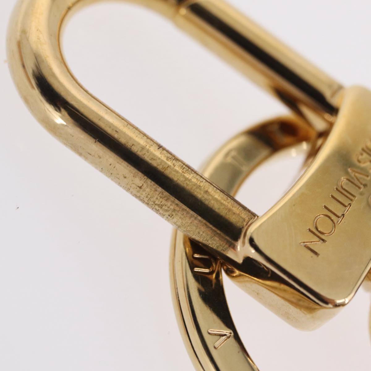 LOUIS VUITTON Charm Leather Multicolor Gold LV Auth 167760SAM