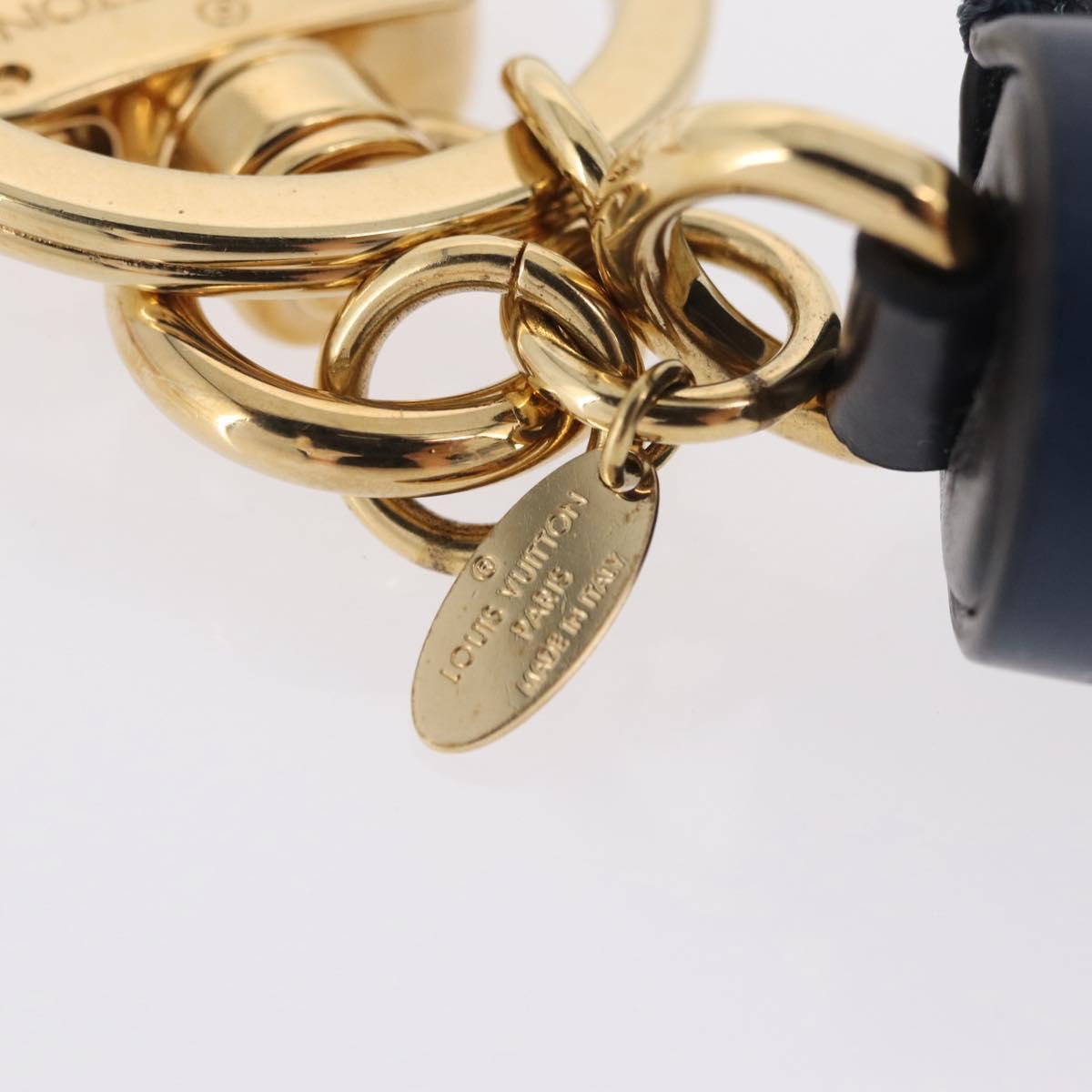 LOUIS VUITTON Charm Leather Multicolor Gold LV Auth 167760SAM