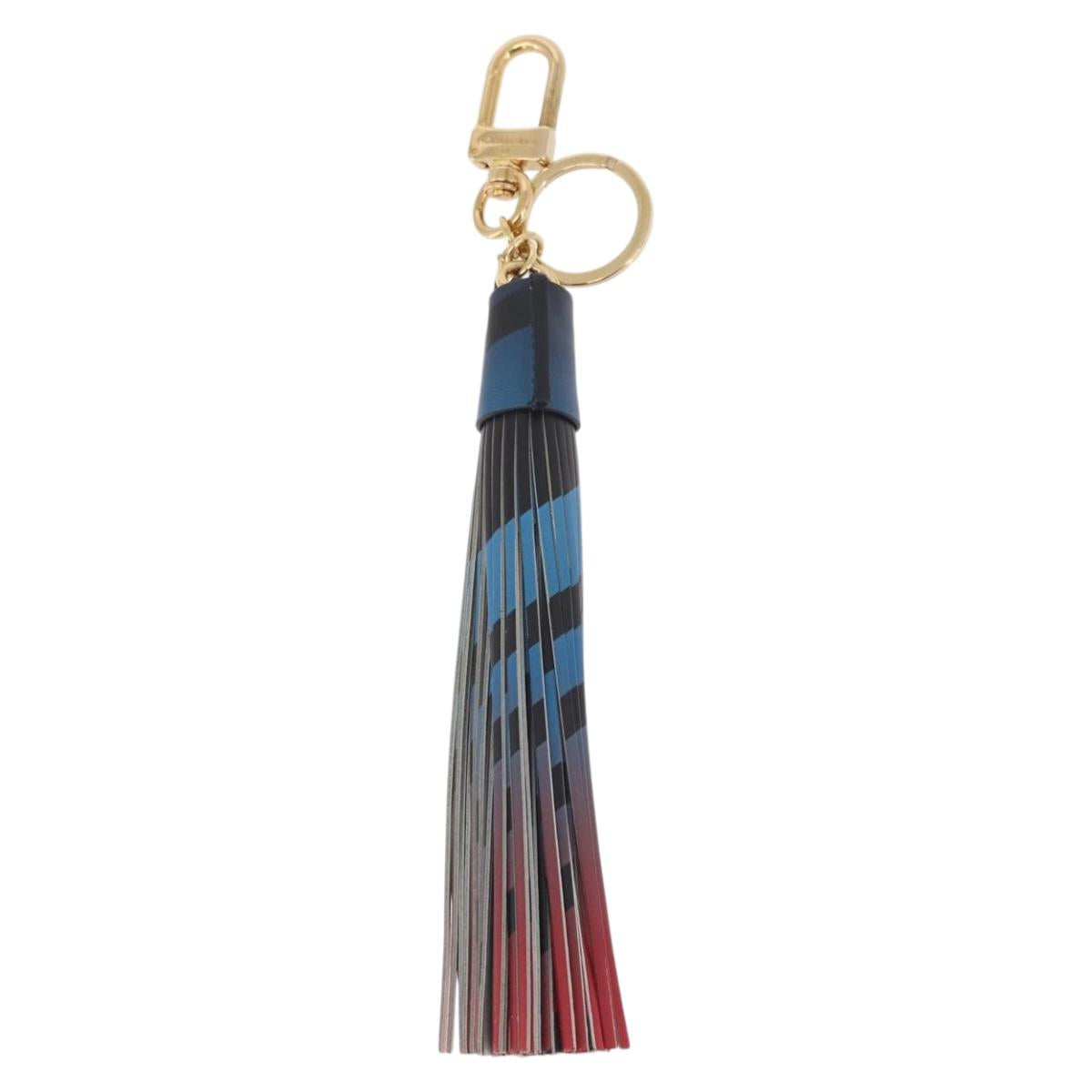 LOUIS VUITTON Charm Leather Multicolor Gold LV Auth 167760SAM