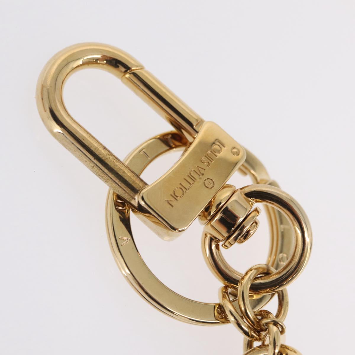 LOUIS VUITTON Charm Leather Multicolor Gold LV Auth 167760SAM