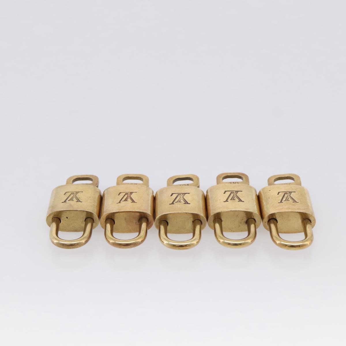 LOUIS VUITTON Padlock metal 10 Set Gold LV Auth 167770