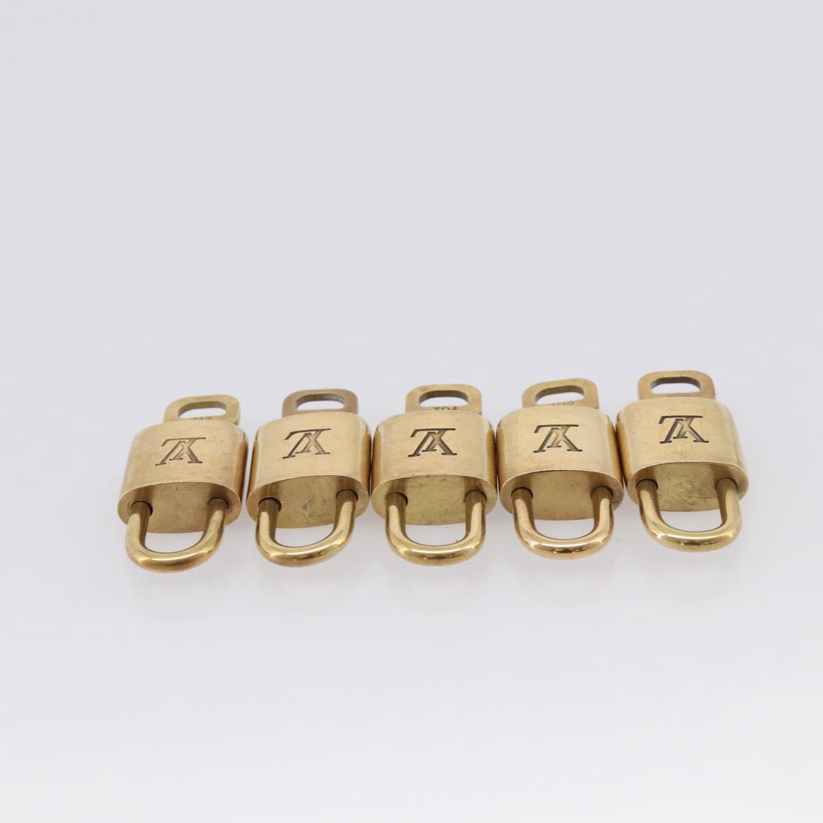 LOUIS VUITTON Padlock metal 10 Set Gold LV Auth 167770