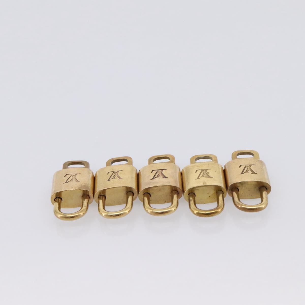 LOUIS VUITTON Padlock metal 10 Set Gold LV Auth 167771